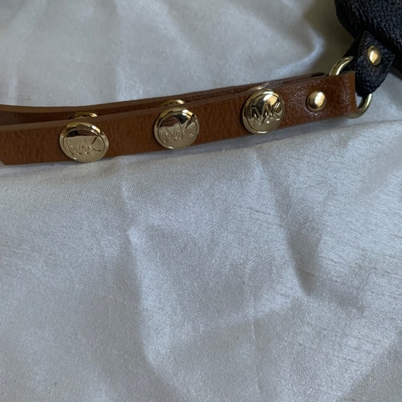 NWOT Michael Kors Brown/Tan Logo Print Belt Bag sz S main image 7